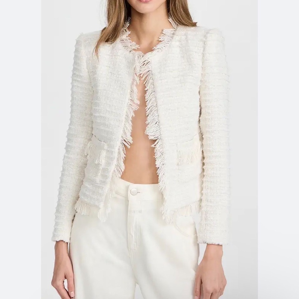 L'AGENCE Angelina Fringe Trim Blazer Size 0